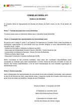 Súmula do Conselho Geral de 19 de janeiro de 2024